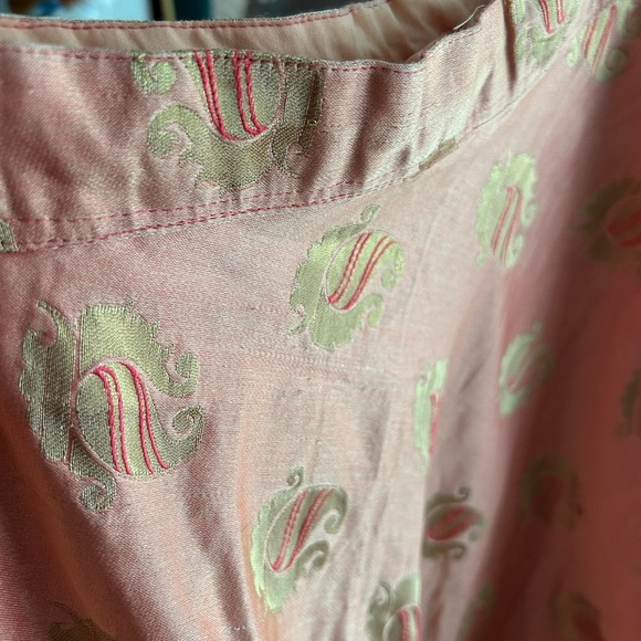 Boho Hippie Peach and Gold Indian Bolywood Women's A-Line Skirt M/L - Picture 9 of 16